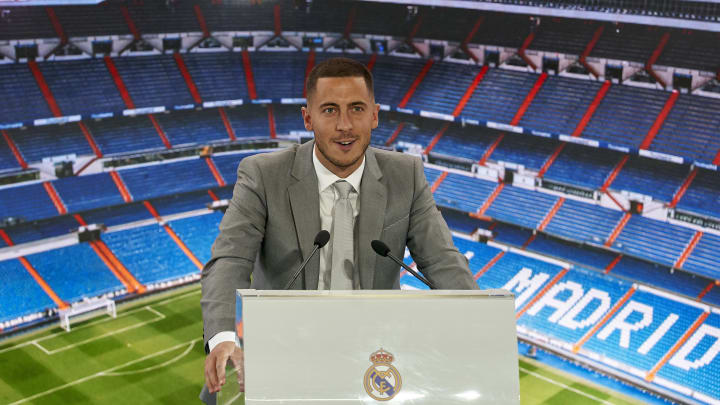 Real Madrid Unveil New Signing Eden Hazard... Real Madrid Unveil New Signing Eden Hazard...
