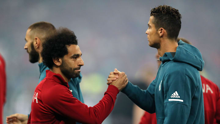 Mohamed Salah dan Cristiano Ronaldo Mohamed Salah dan Cristiano Ronaldo