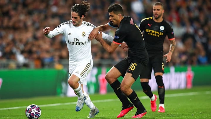 Isco au duel avec Rodri et Kyle Walker