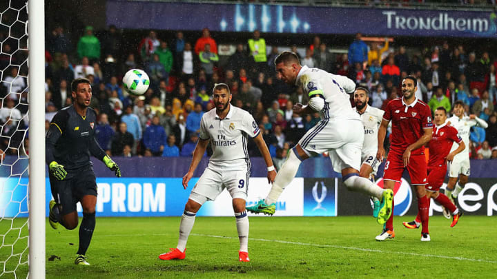 Sergio Ramos igualó la Supercopa de Europa de 2016 en el 93