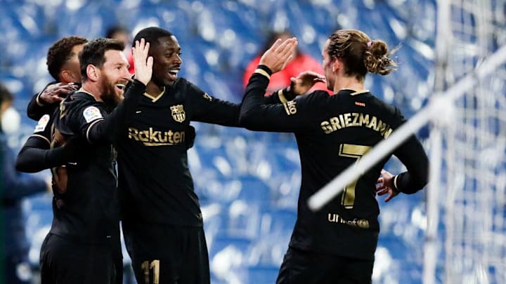 Antoine Griezmann, Lionel Messi, Ousmane Dembele, Sergino Dest