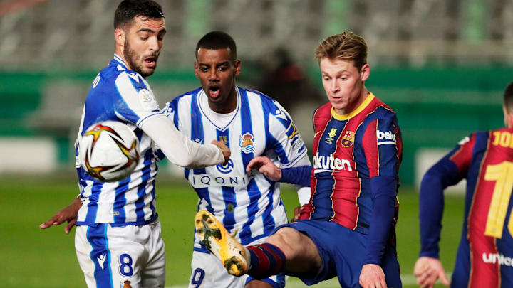 Barcelona e Real Sociedad entram em campo pela primeira rodada da LaLiga. Barcelona e Real Sociedad entram em campo pela primeira rodada da LaLiga.
