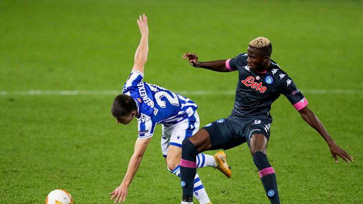 Osimhen contro la Real Sociedad Osimhen contro la Real Sociedad