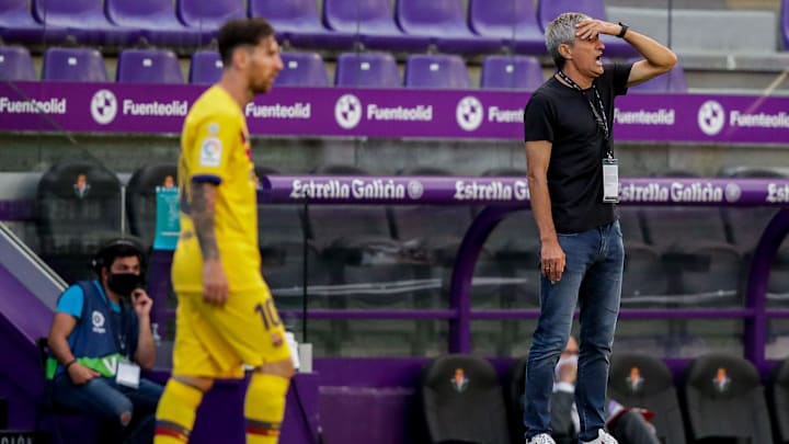 Lionel Messi dan Quique Setien