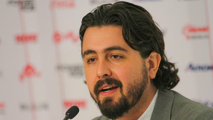Amaury Vergara en conferencia de prensa. Amaury Vergara en conferencia de prensa.