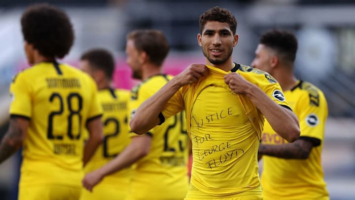 Achraf Hakimi après son but face au SC Paderborn 07 