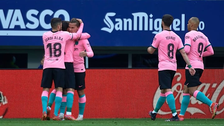 Antoine Griezmann, Jordi Alba, Riqui Puig, Miralem Pjanic, Martin Braithwaite