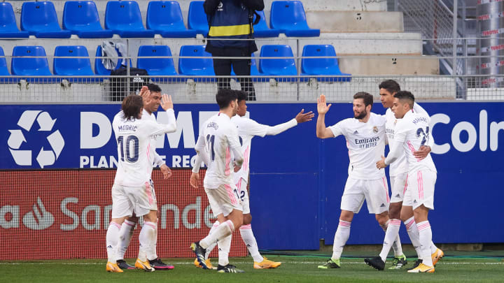 Drehten das Spiel in Huesca: die Spieler von Real Madrid Drehten das Spiel in Huesca: die Spieler von Real Madrid