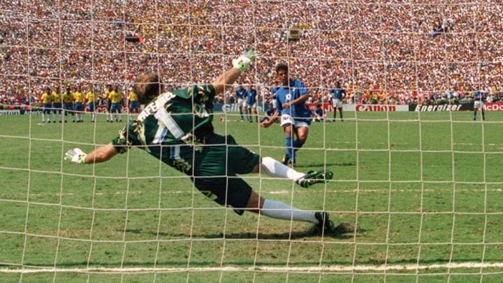 After going goalless in the group stage, Roberto Baggio scored five of Italy's six goals in the knockout games - the other was netted by Dino Baggio