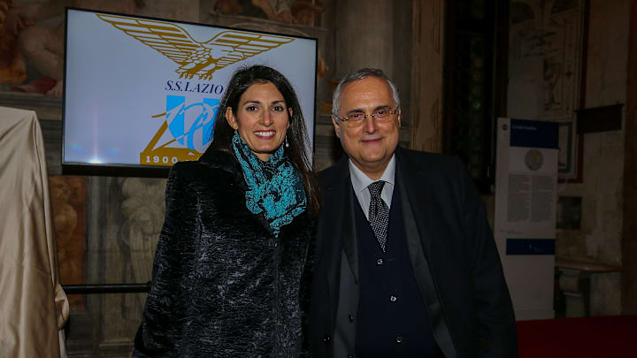 Virginia Raggi e Claudio Lotito Virginia Raggi e Claudio Lotito