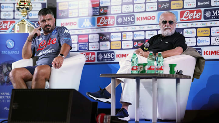 Gattuso e De Laurentiis ad inizio stagione Gattuso e De Laurentiis ad inizio stagione