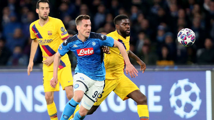 SSC Napoli v FC Barcelona - UEFA Champions League Round of 16: First Leg SSC Napoli v FC Barcelona - UEFA Champions League Round of 16: First Leg
