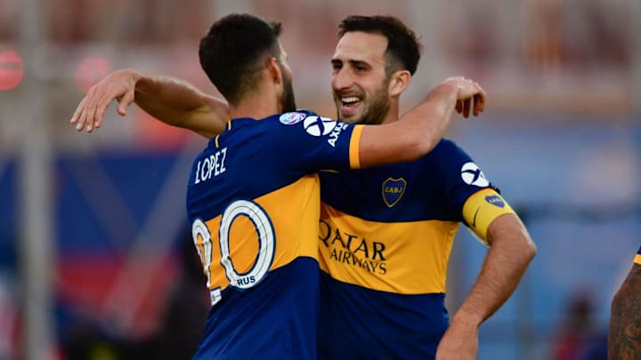 San Lorenzo v Boca Juniors - Superliga 2019/20 - Lisandro López e Izquierdoz