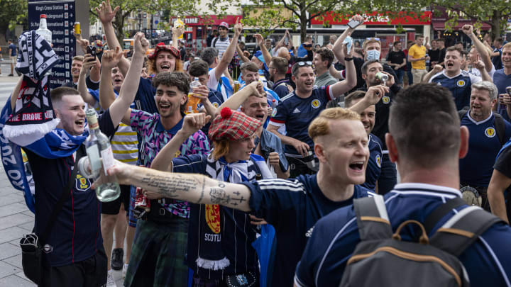 Les supporters écossais, à quelques heures avant d'affronter l'Angleterre