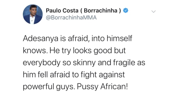 Costa's deleted tweet from 19 November 2019