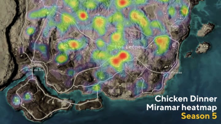 Pubg Fan Creates Heatmap For Miramar Playerunknown's battlegrounnds (pubg) interactive map and armory with a open api. pubg fan creates heatmap for miramar