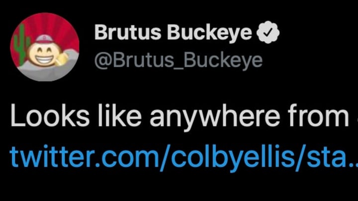 The official Twitter account of Brutus Buckeye didn't waste the opportunity to poke fun at Nebraska The official Twitter account of Brutus Buckeye didn't waste the opportunity to poke fun at Nebraska