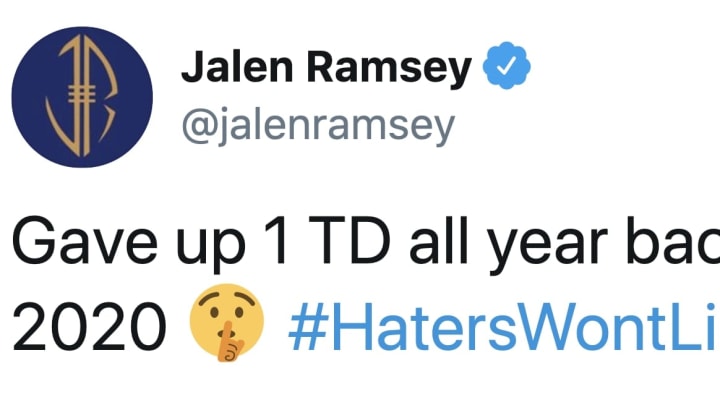 Los Angeles Rams CB Jalen Ramsey has lofty expectations for himself in 2020