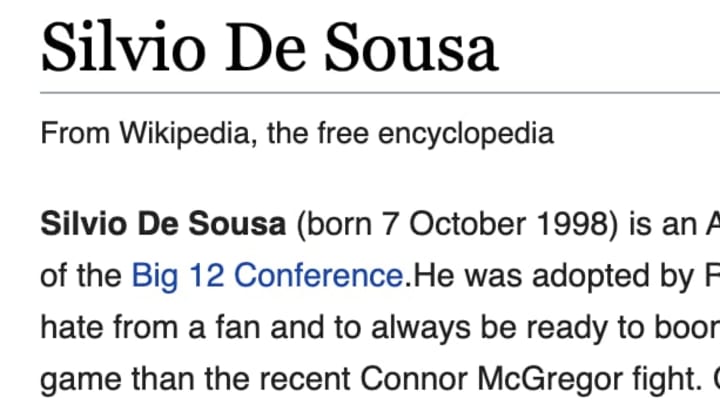 Pranksters got to Silvio De Souza's wikipedia page