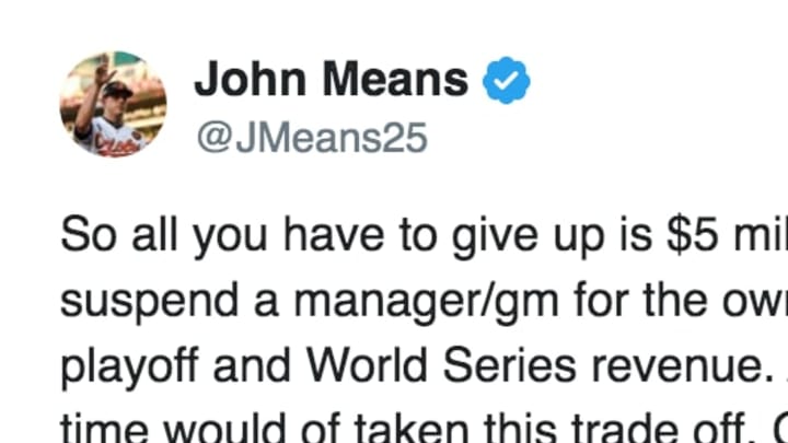 Orioles pitcher John Means called out MLB for Astros lacking punishment 