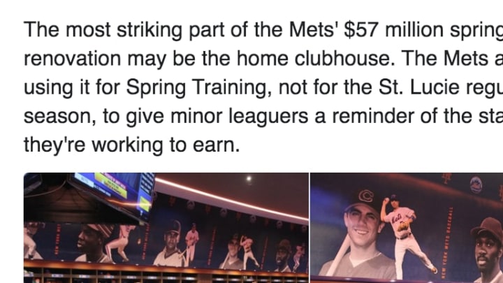 The Mets debuted a massive upgrade of their Spring Training facilities.