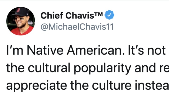 Michael Chavis says his piece