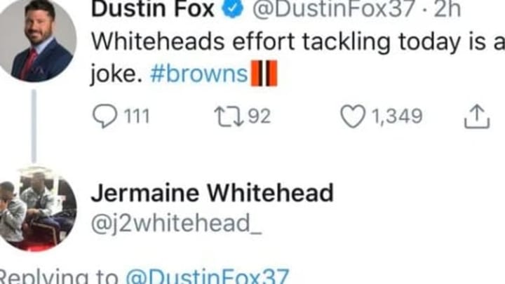 Browns safety Jermaine Whitehead got his Twitter account suspended by going after fans.