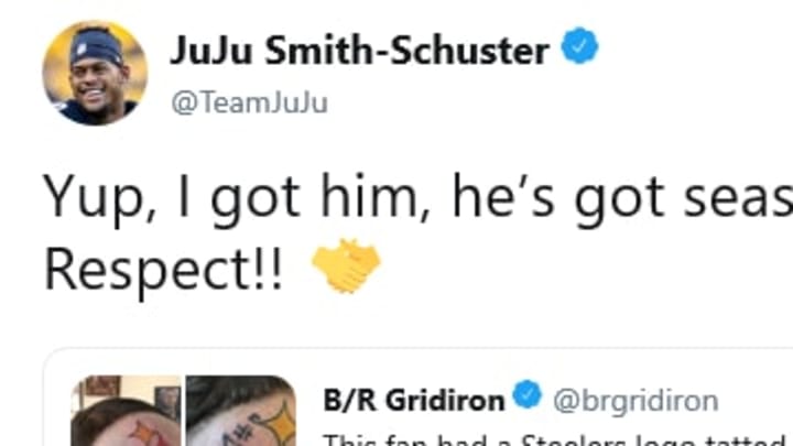 JuJu Smith-Schuster gifts Steelers fans with season tickets after getting a tattoo on his head.