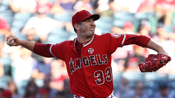 Matt Harvey struggled with the Los Angeles Angels.