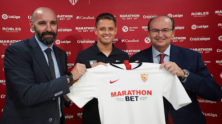 Sevilla CF Unveil New Player Javier Hernandez