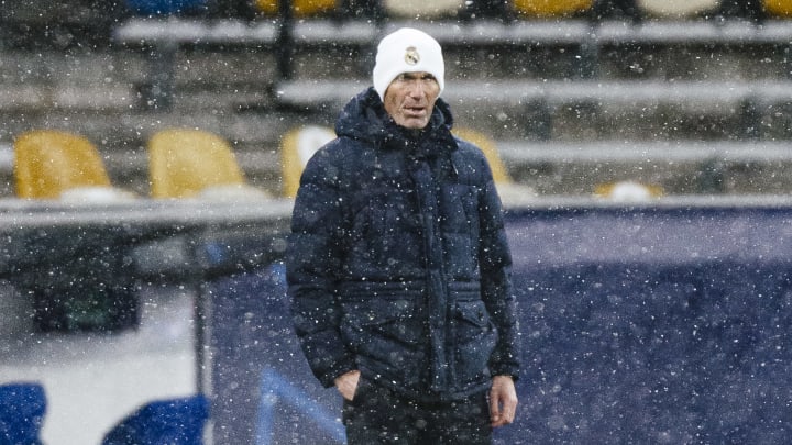 Zinedine Zidane couldn't believe what he was seeing through the snow in Ukraine