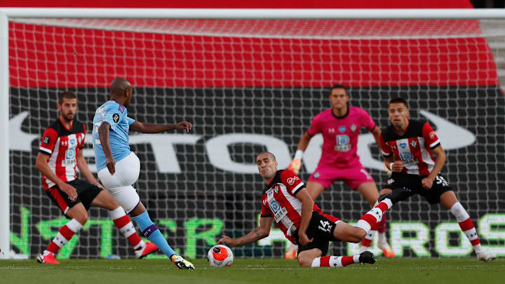 Manchester City e Southampton se enfrentam pela Premier League. Manchester City e Southampton se enfrentam pela Premier League.
