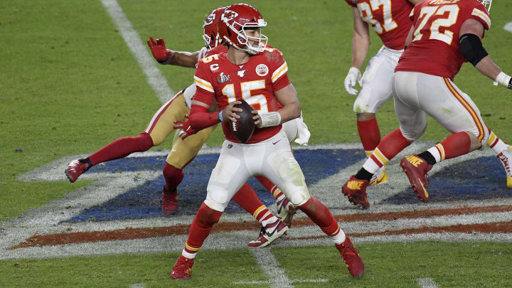 Patrick Mahomes and the Chiefs will be looking for talent with the No. 32 pick in the NFL Draft. Patrick Mahomes and the Chiefs will be looking for talent with the No. 32 pick in the NFL Draft.