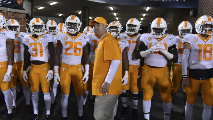 University of Tennessee football team with coach Jeremy Pruitt