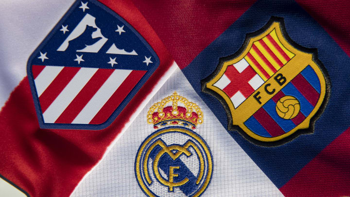 The Atlético Madrid, Real Madrid and FC Barcelona Club Badges