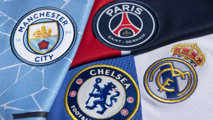 The Club Badges of the Four Champions League Semi Finalists The Club Badges of the Four Champions League Semi Finalists