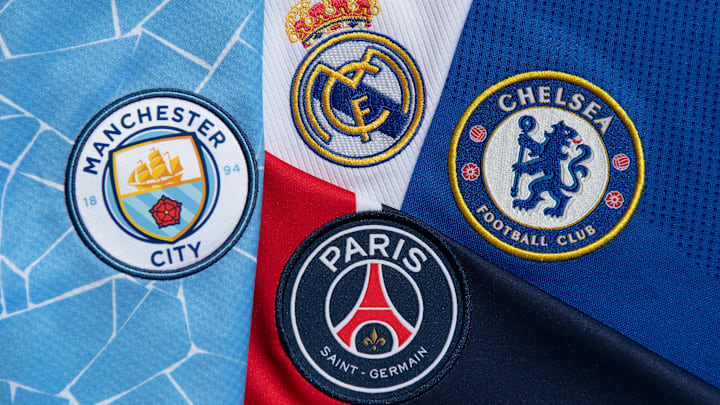 The Club Badges of the Four Champions League Semi Finalists