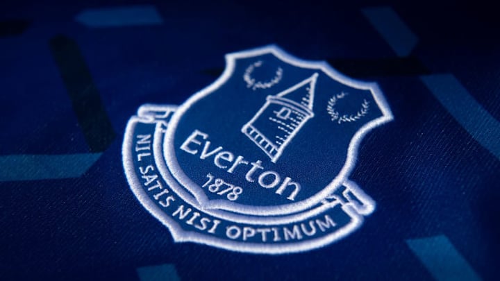 The Everton Club Badge on Their Home Shirt