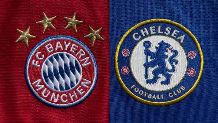 The FC Bayern Munich and Chelsea Club Badges