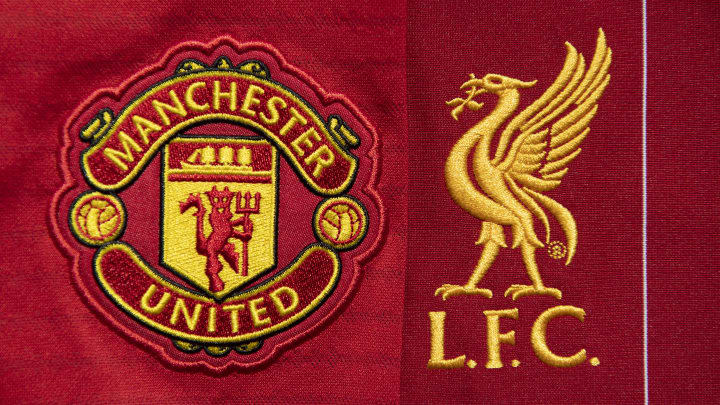 The Liverpool and Manchester United Club Crests The Liverpool and Manchester United Club Crests