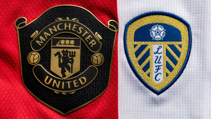 The Manchester United and Leeds United Club Badges...