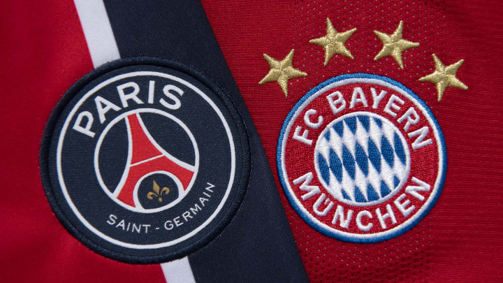 The Paris Saint-Germain and FC Bayern Munich Club Badges