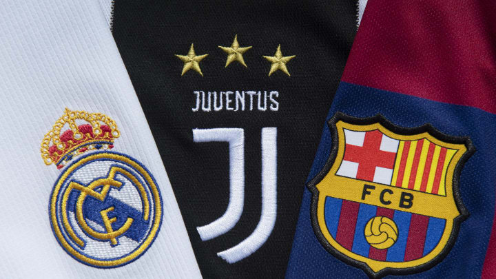The Real Madrid, Juventus and Barcelona Club Badges