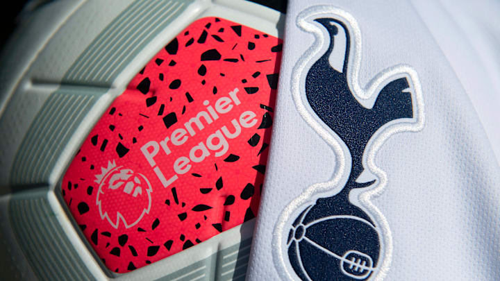 The Tottenham Hotspur Club Badge and Premier League Match Ball The Tottenham Hotspur Club Badge and Premier League Match Ball