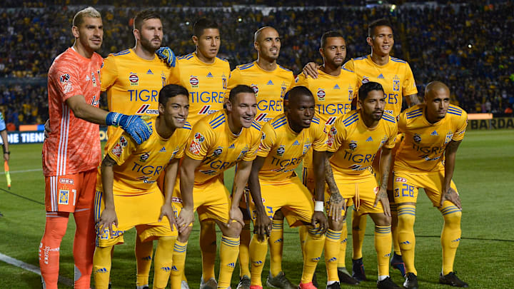 El equipo de Tigres UANL previo a un partido ante Pumas UNAM. El equipo de Tigres UANL previo a un partido ante Pumas UNAM.