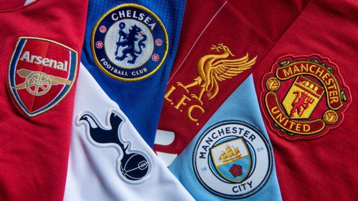 Top Six Club Badges on Football Shirts