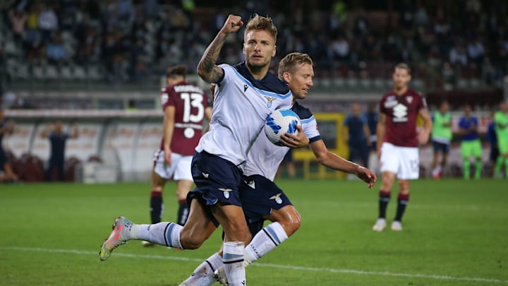 L'esultanza di Immobile a Torino L'esultanza di Immobile a Torino