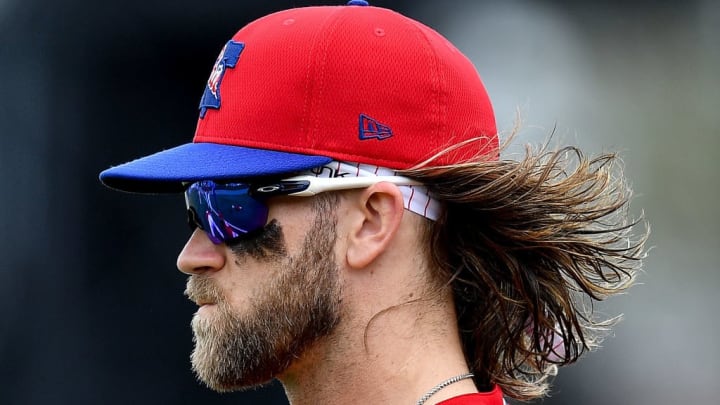 Philadelphia Phillies star outfielder Bryce Harper against the Toronto Blue Jays