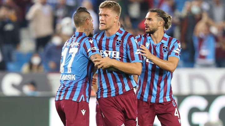 Trabzonspor oyuncularının gol sevinci Trabzonspor oyuncularının gol sevinci