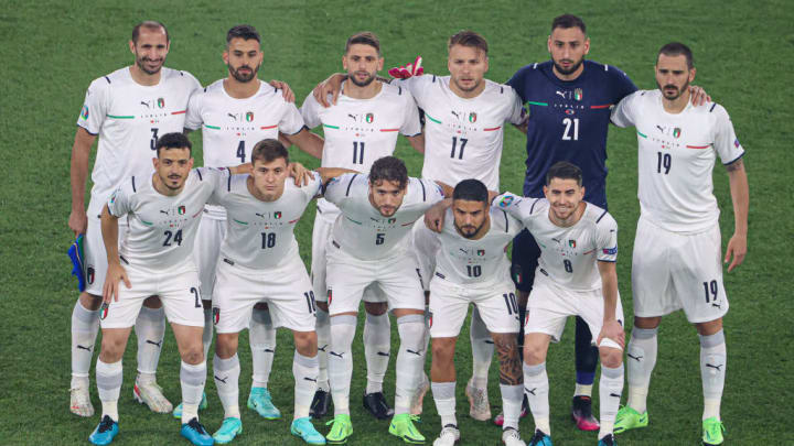 Giorgio Chiellini, Gianluigi Donnarumma, Manuel Locatelli, Nicolo Barella, Domenico Berardi, Leonardo Spinazzola, Jorginho, Alessandro Florenzi, Ciro Immobile, Leonardo Bonucci